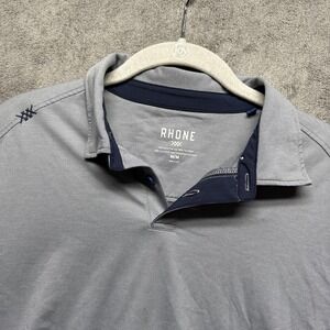 Rhône Commuter Polo M Blue Golf‎ Performance Preppy Business Casual Shirt Golf